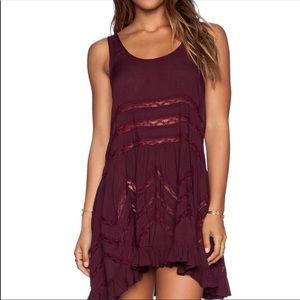 Free People Voile Trapeze Lace Slip Dress